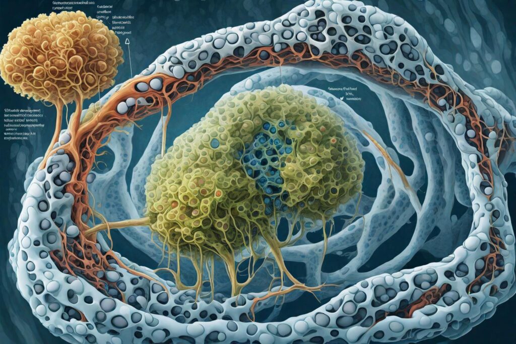 An illustration showing mesophyll cells and bundle-sheath cells, highlighting their roles in the C4 cycle. Caption: "Key Players in the C4 Cycle: Mesophyll and Bundle-Sheath Cells."