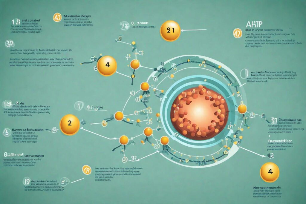 An infographic depicting the steps of ATP consumption in the C4 cycle, including a numeric representation of ATP molecules used.