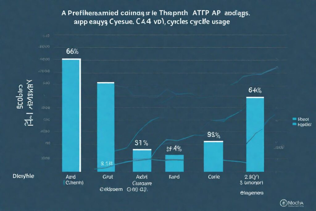 A comparison bar chart showing ATP and NADPH usage in C3 vs. C4 cycles. 